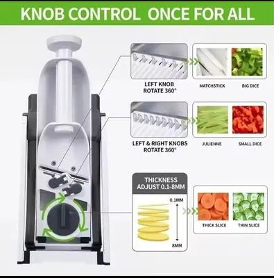 5-in-1 Multi-Blade Vegetable Slicer & Chopper (With Storage Tray)