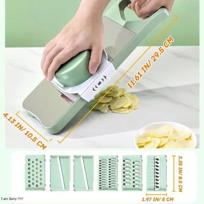 5-in-1 Premium Mint Green Slicer with Blade Storage Box